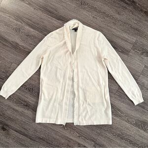 Repeat Cashmere 100% cashmere open fringe cardigan